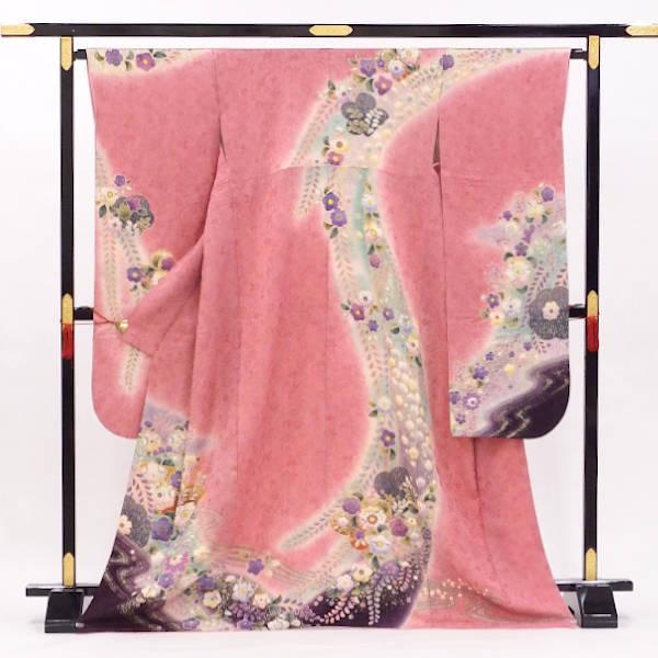 正絹振袖+半衿付き長襦袢+帯+帯揚+帯絞め+重衿 6点フルセット 販売