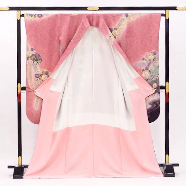 正絹振袖+半衿付き長襦袢+帯+帯揚+帯絞め+重衿 6点フルセット 販売