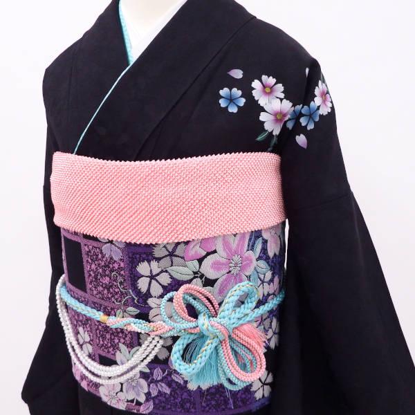 正絹振袖 写真通りの販売6点セット 長襦袢・帯・帯揚・帯〆・重衿付き