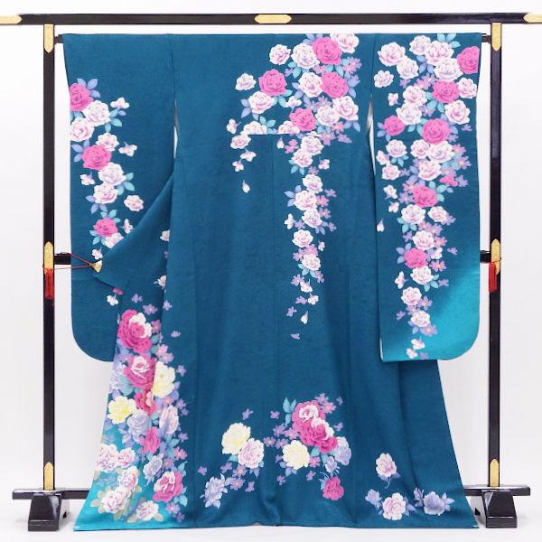 振袖、長襦袢セット　フォトスタジオ使用品　からし色 楽天市場】【成人式 振袖 レンタル】RS2052 正絹 からし色 菊