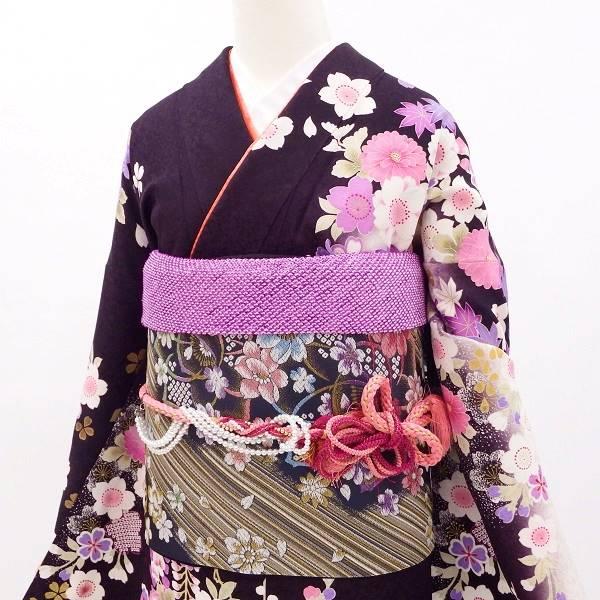 正絹振袖 写真通りの販売6点セット 長襦袢・帯・帯揚・帯〆・重衿付き