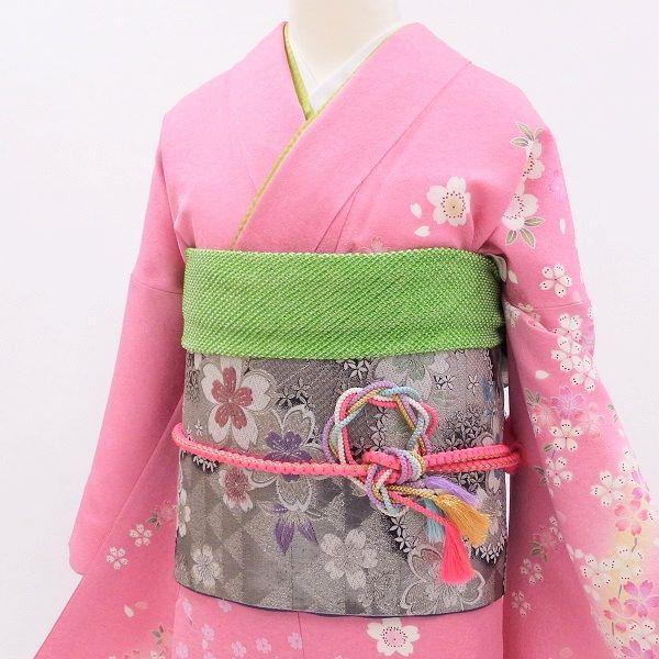 正絹振袖 写真通りの販売6点セット 長襦袢・帯・帯揚・帯〆・重衿付き 