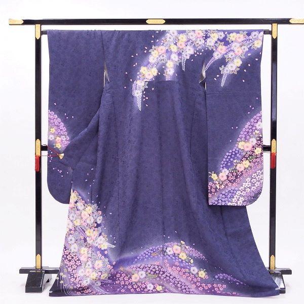正絹振袖 写真通りの販売6点セット 夜空に映える幻の辻が花 着物だけ