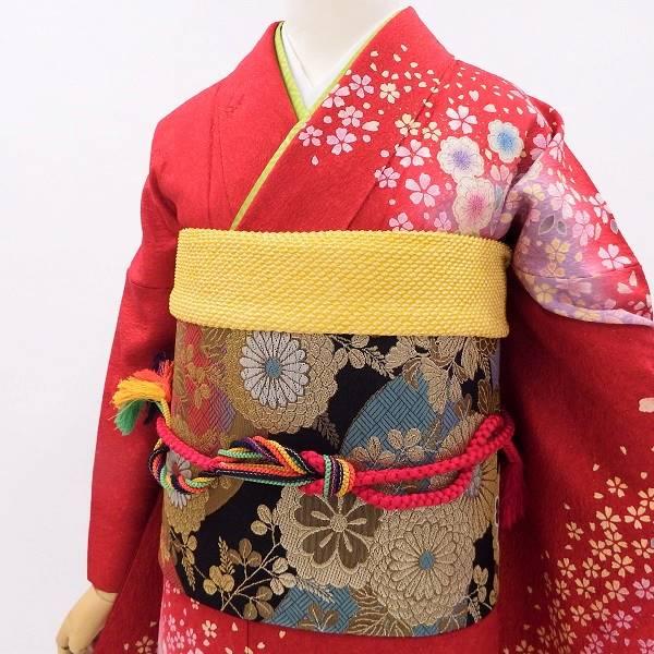 美品　青　辻ヶ花　振袖　袋帯セット　正絹 美品青辻ヶ花振袖袋帯セット正絹