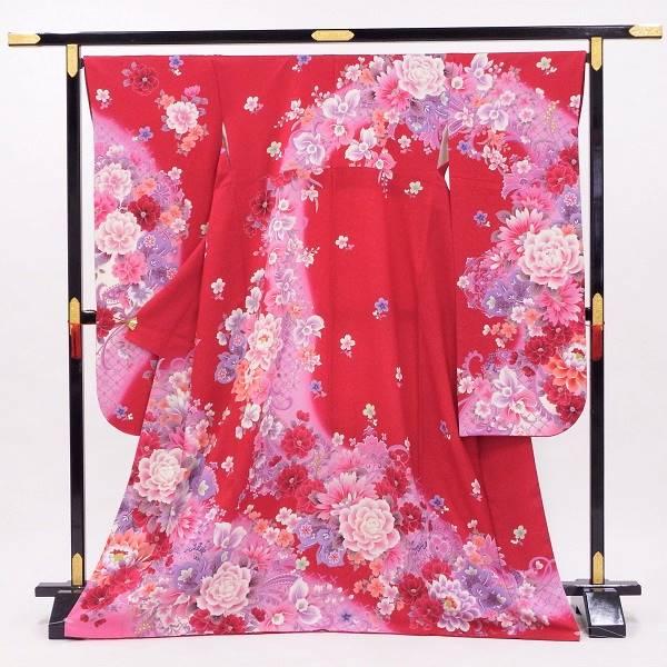 中古】正絹振袖 販売6点セット 半衿付き長襦袢・帯・帯揚・帯〆・重衿