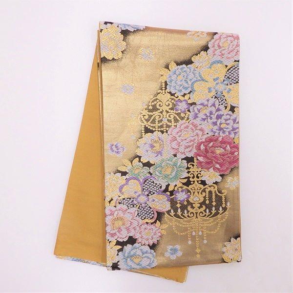 中古】正絹振袖 販売6点セット 半衿付き長襦袢・帯・帯揚・帯〆・重衿 