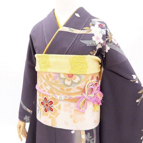 正絹振袖フルセット★長襦袢・袋帯・帯揚げ・帯締め他 正絹振袖 写真通りの販売6点セット 長襦袢・帯・帯揚・帯〆・重衿付き