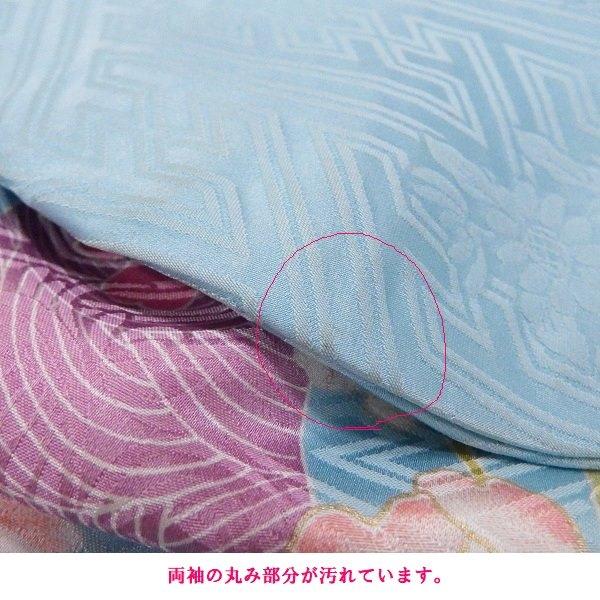 中古】正絹 振袖 フルセット 販売6点セット 半衿付き長襦袢・帯 中古】正絹 振袖 フルセット 販売6点セット 半衿付き長襦袢・帯