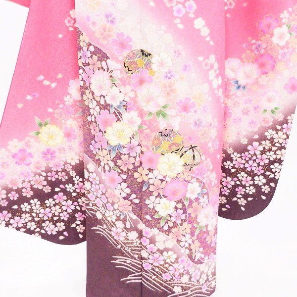 中古】正絹 振袖 フルセット 販売6点セット 半衿付き長襦袢・帯・帯揚