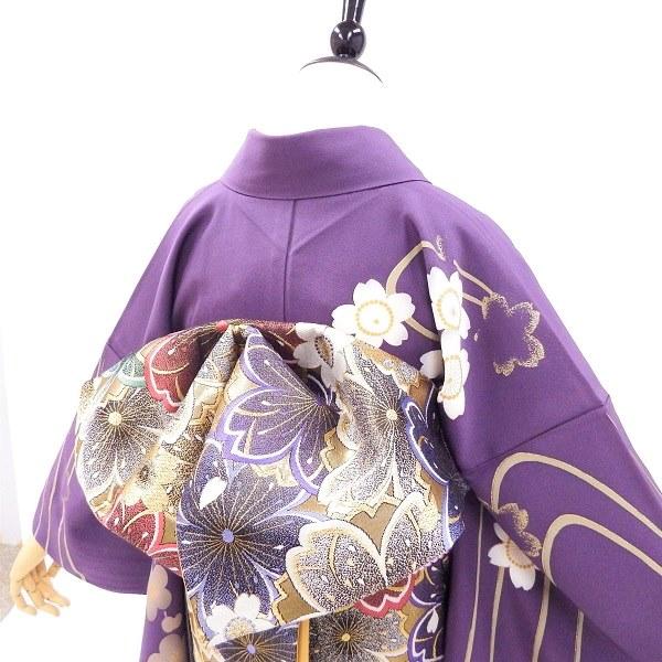 中古】正絹 振袖 フルセット 販売6点セット 半衿付き長襦袢・帯・帯揚