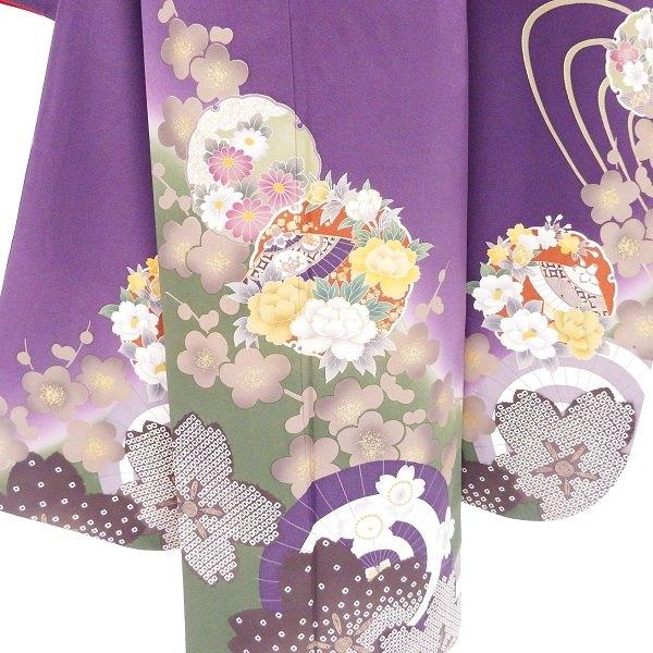 中古】正絹 振袖 フルセット 販売6点セット 半衿付き長襦袢・帯・帯揚 