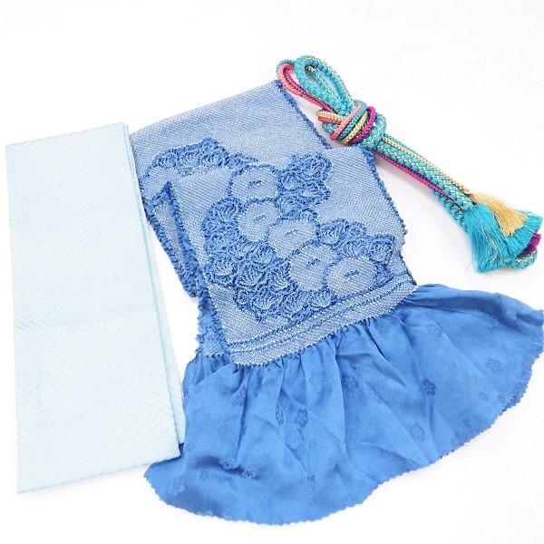 中古】正絹 振袖 フルセット 販売6点セット 半衿付き長襦袢・帯・帯揚