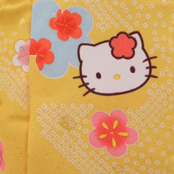 七五三 三歳 被布セット 販売 ハローキティ 和風イエロー キティちゃん