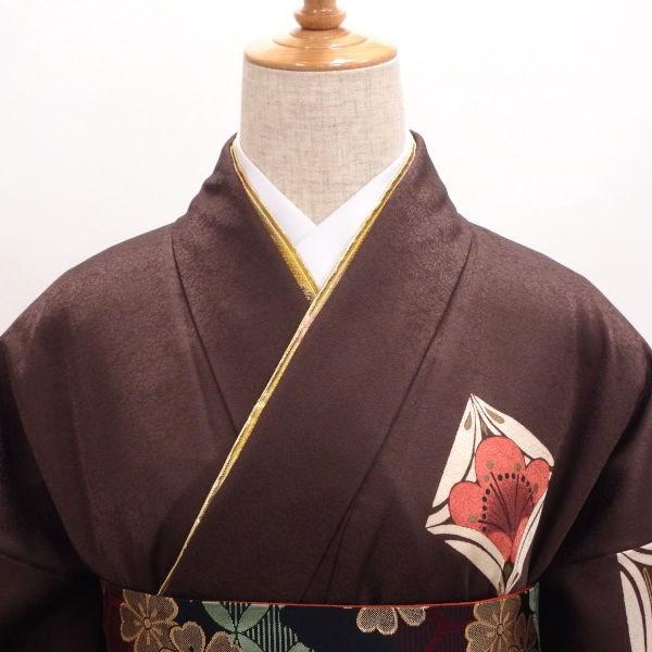 卒業式 袴 販売 6点フルセット 個性派和柄ブラウン 身長約147から
