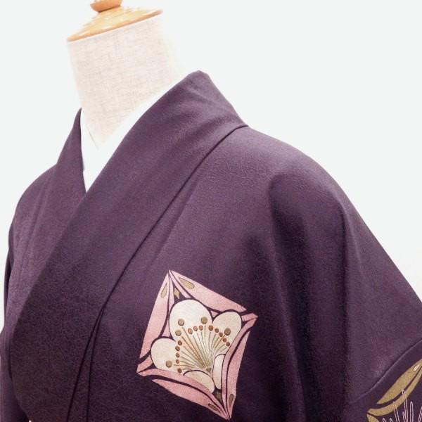アンティーク着物　扇子　レトロな配色　大人　ジュニア　　袴にも アンティーク着物 扇子 レトロな配色 大人 ジュニア 袴にも