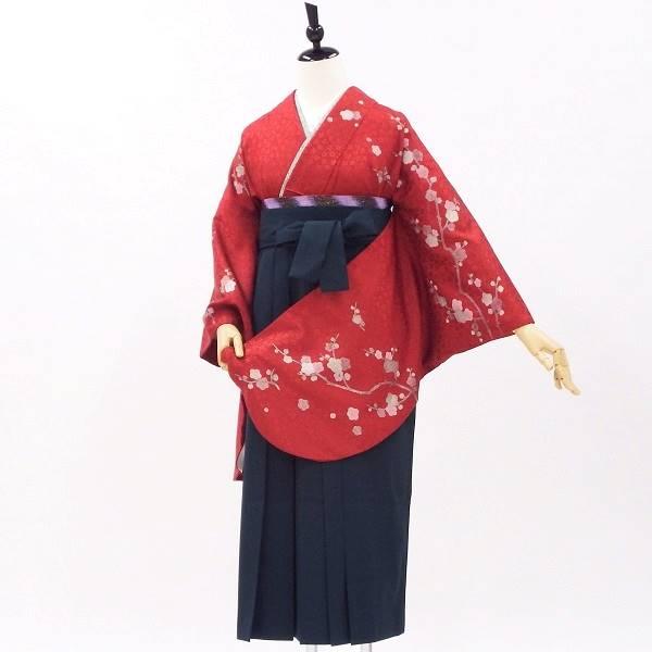 卒業式 着物と袴 6点セット販売 身長約147から150cm対応 古木に梅香