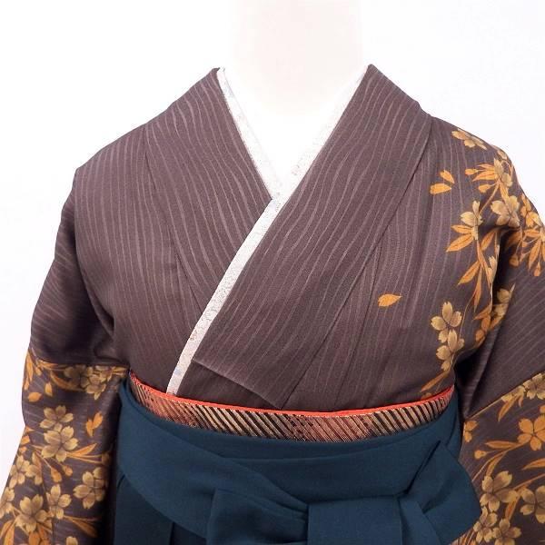 セール★卒業式袴セット 対象身長160㎝ 黒×ブルーグリーン SOUBIEN（創美苑） 袴セット 卒業式 大学生 小学生 レディース