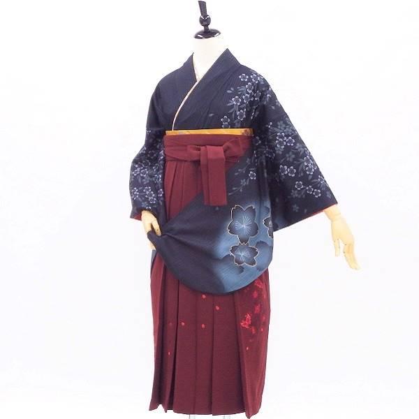 卒業式 着物と袴 6点セット販売 身長約147から150cm対応 シックな夜