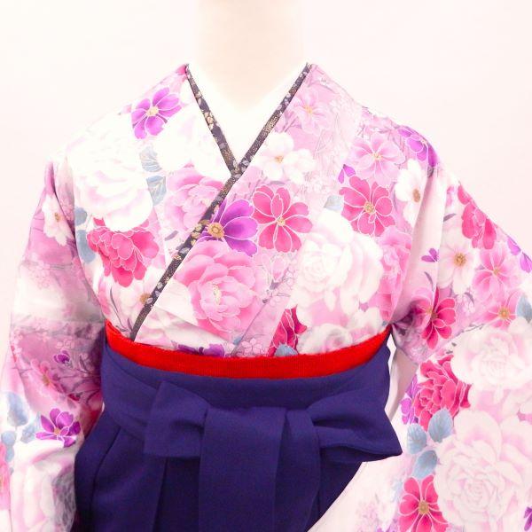 卒業式 着物と袴 6点セット販売 身長約155から160cm対応 優しい藤色 