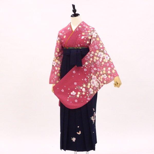 卒業式 着物と袴 6点セット販売 身長約155から160cm対応 大人ピンク