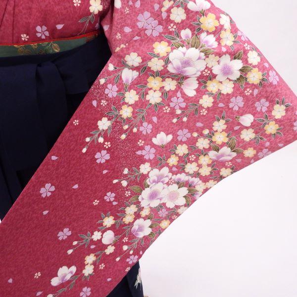 卒業式 着物と袴 6点セット販売 身長約155から160cm対応 大人ピンク