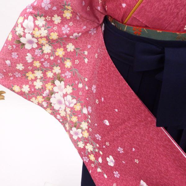 卒業式 着物と袴 6点セット販売 身長約155から160cm対応 大人ピンク