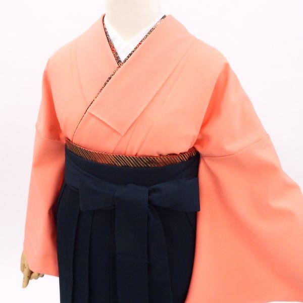 卒業式 着物と袴 6点セット販売 身長約149から152cm対応 オレンジ 色