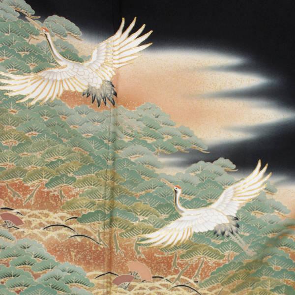 中古】正絹 黒留袖 単品販売 貸衣装をリサイクル 希少なゆったり