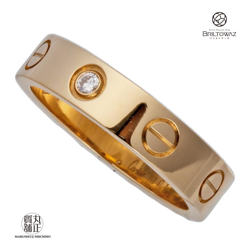 【愛】】B4577 カルティエ　ミニラブリング　750 10号 カルティエ 指輪 ミニ ラブリング YG750 #50 国内約10号 - 川崎の質屋