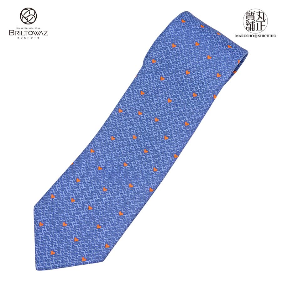 エルメス ヘビィシルクネクタイ 《ダーリン》658978T 06 2021年春夏 青  