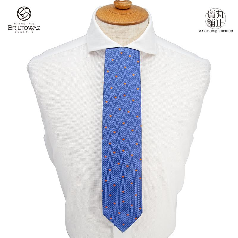 エルメス ヘビィシルクネクタイ 《ダーリン》658978T 06 2021年春夏 青  