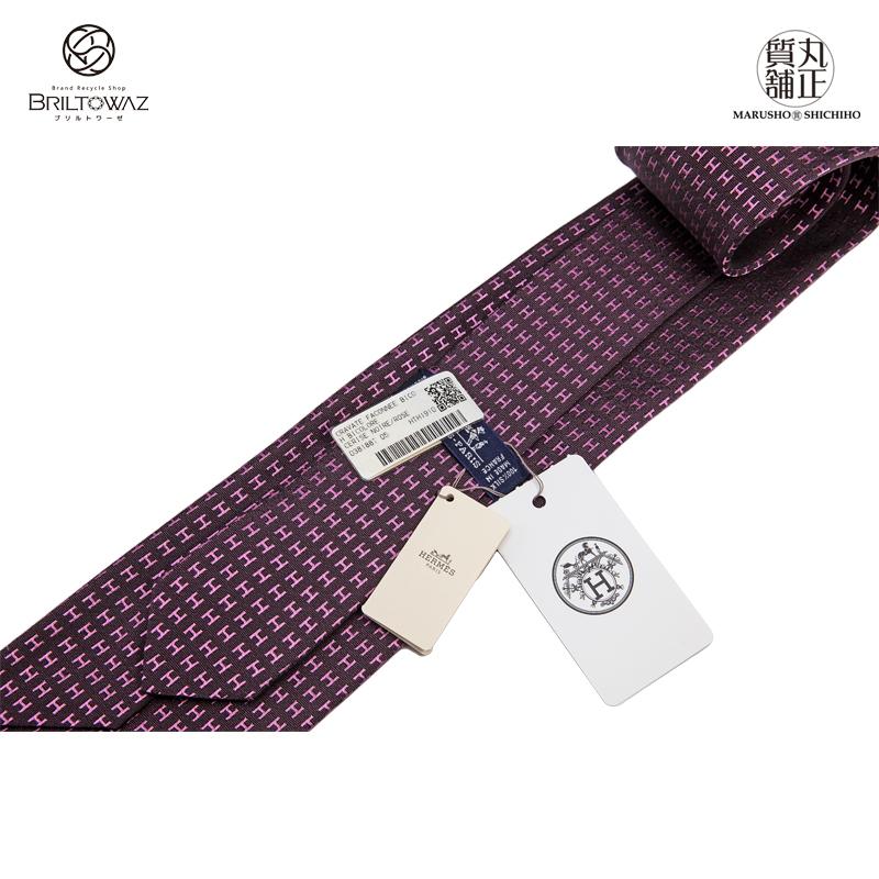 HERMES（エルメス） H織り シルクネクタイ 《ファソネH》038188ST 05