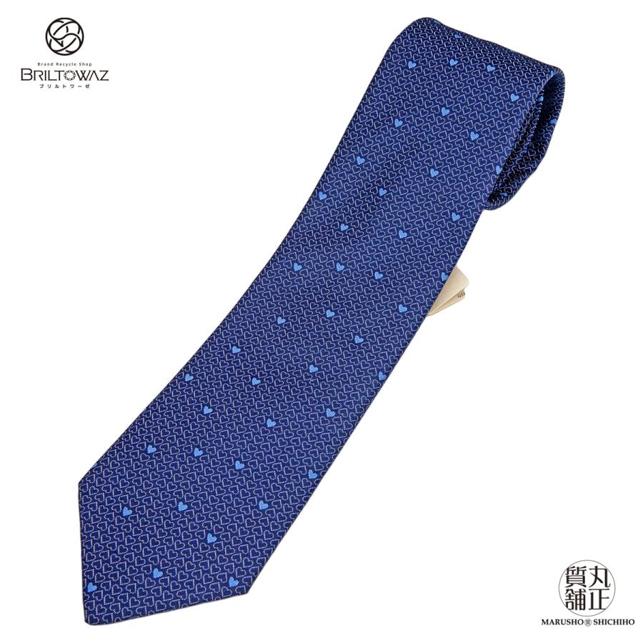 エルメス ヘビィシルクネクタイ 《ダーリン》658978T 01 2021年春夏 青  