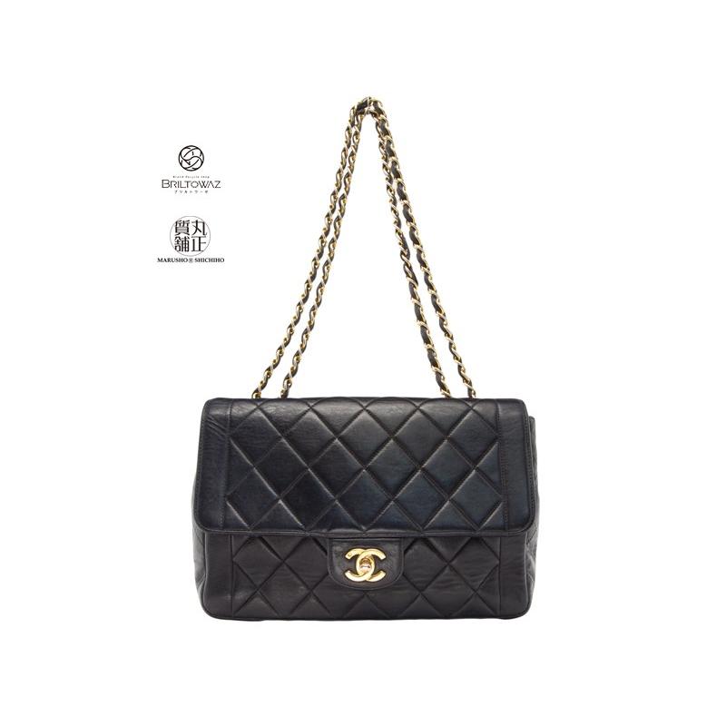★最終価格★SALE【5oe4945-h】シャネル ショルダーバッグ マトラッセ Wチェーン ラムスキン ブラック ゴールド金具【中古】レディース マトラッセ シャネル Wチェーンショルダー 25 レディース CHANEL