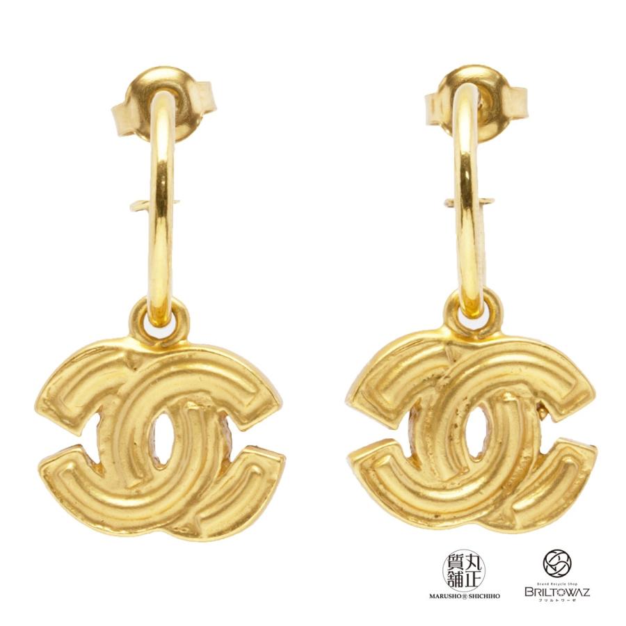 CHANEL シャネル ピアス ココマーク フープ ゴールド金具 A76251 2001  