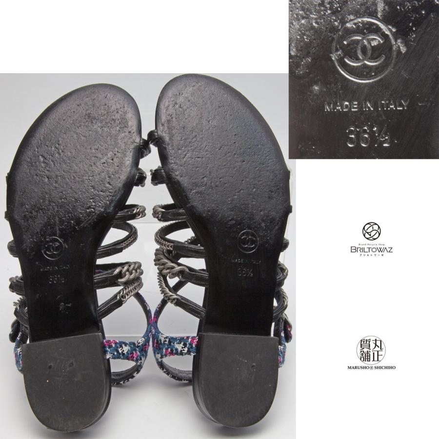CHANEL (SALE)シャネル チェーン ストラップ フラットサンダル CHANEL (SALE)シャネル チェーン ストラップ フラットサンダル