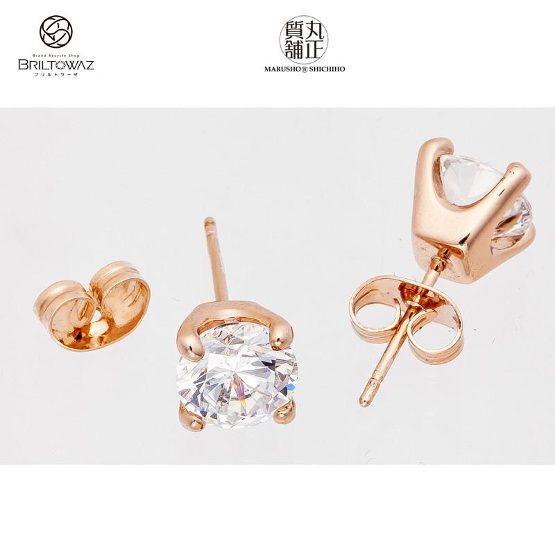 Pica Lela ビジュー ネックレス&ピアス セット 18Kローズゴールド