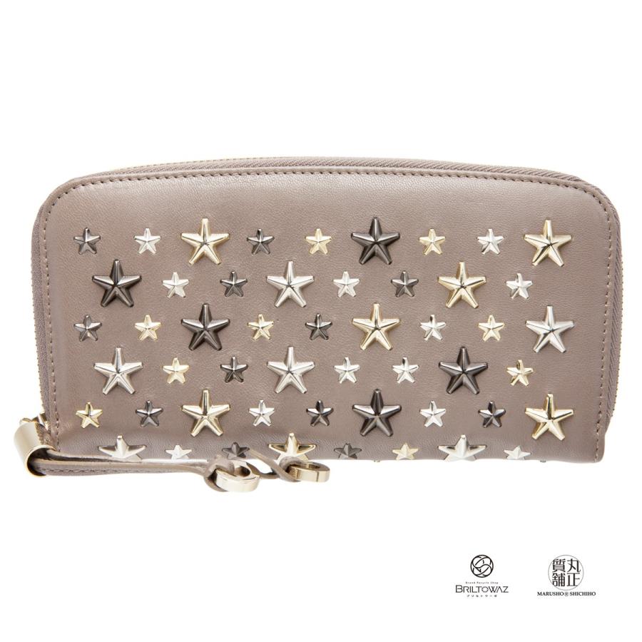 日本最大の ジミーチュウ ジミーチュウ スタースタッズがお洒落な長財布 スタッズ M6941 メンズ レディース Jimmychoo グレー レザー 星 Musk J ラウンドファスナー 現行 Filipa スター 長財布 財布 Postetelecom Gouv Cg