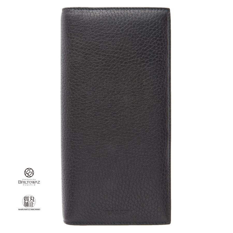 Bally BALLY 二つ折り 長財布 STRADDOK カーフレザー 黒 Bally BALLY 二つ折り 長財布 STRADDOK カーフレザー 黒