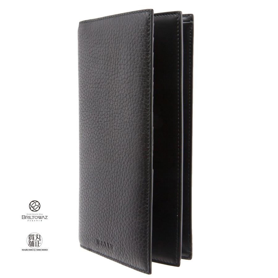 Bally BALLY 二つ折り 長財布 STRADDOK カーフレザー 黒 Bally BALLY 二つ折り 長財布 STRADDOK カーフレザー 黒