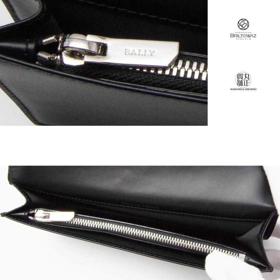 Bally BALLY 二つ折り 長財布 STRADDOK カーフレザー 黒 Bally BALLY 二つ折り 長財布 STRADDOK カーフレザー 黒