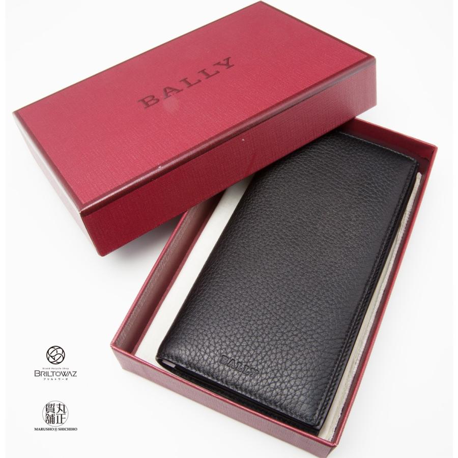 Bally BALLY 二つ折り 長財布 STRADDOK カーフレザー 黒 Bally BALLY 二つ折り 長財布 STRADDOK カーフレザー 黒