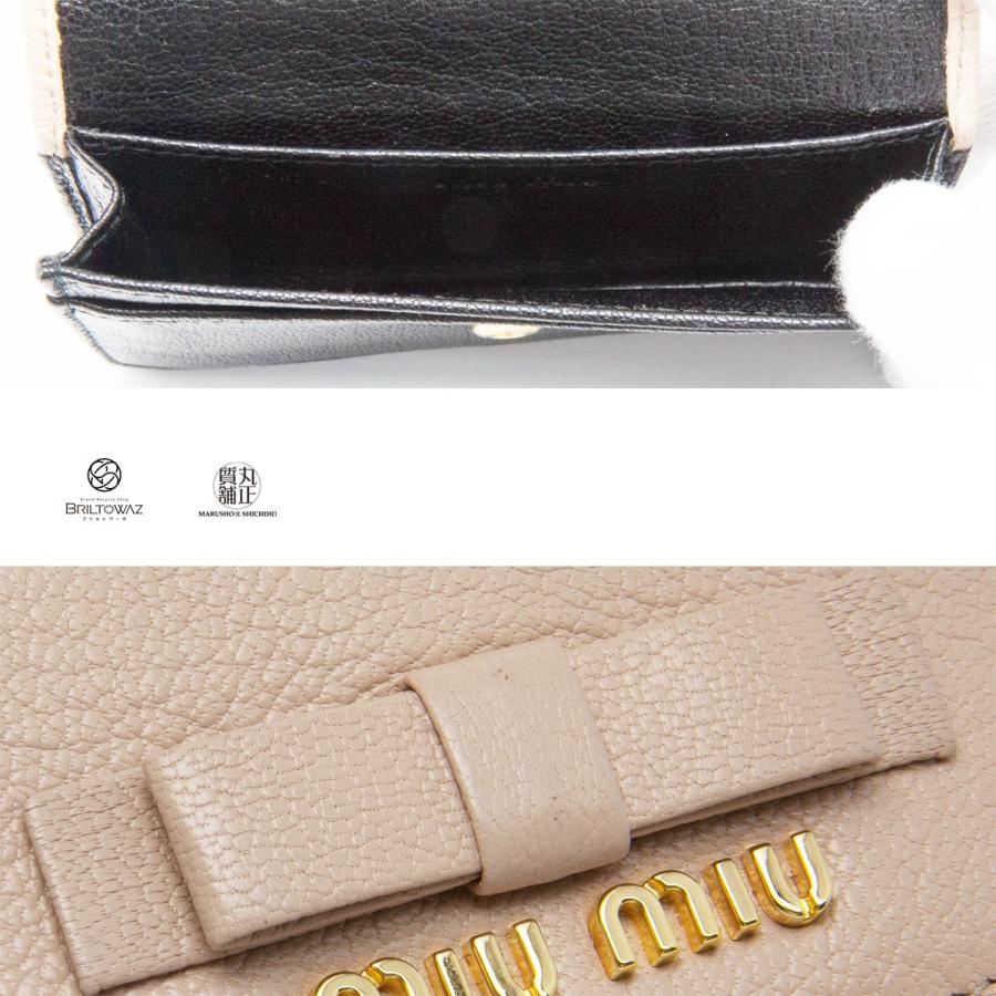 miu ミュウミュウ MADRAS カードケース リボン バイカラー miu ミュウミュウ MADRAS カードケース リボン バイカラー