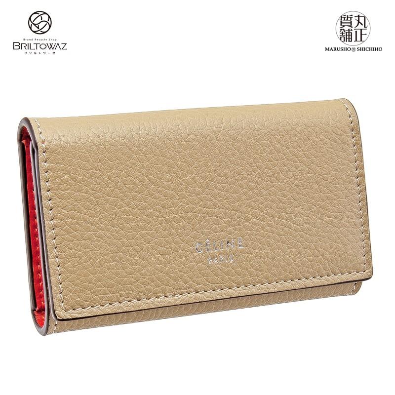 CELINE セリーヌ キーケース 6連 バイカラー Ref10158 カーフ CELINE セリーヌ キーケース 6連 バイカラー Ref10158 カーフ