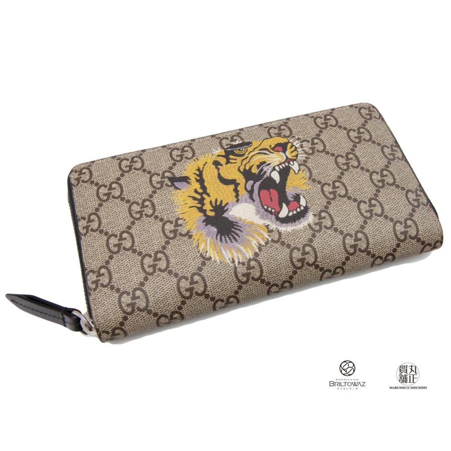GG グッチ 長財布 タイガー GGスプリーム 451273 ラウンド GG グッチ 長財布 タイガー GGスプリーム 451273 ラウンド