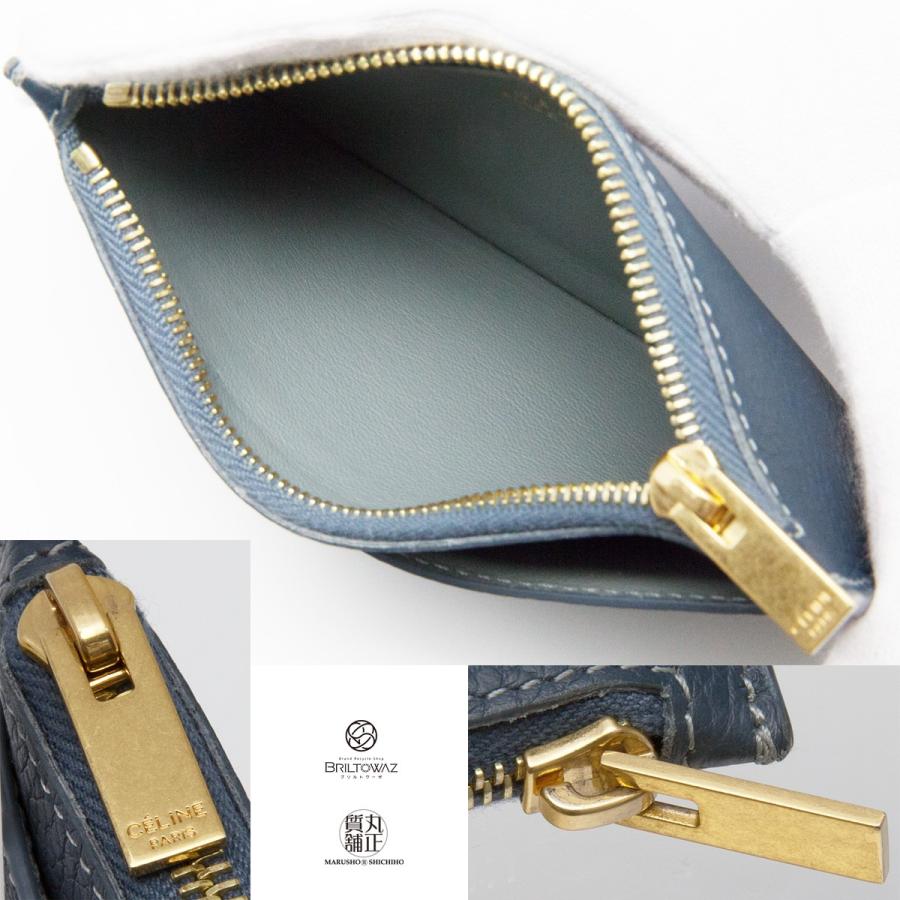 CELINE（セリーヌ） カードケース コインケース 10A283 ブルーグレー