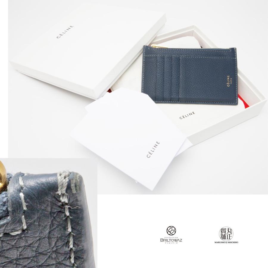 CELINE（セリーヌ） カードケース コインケース 10A283 ブルーグレー