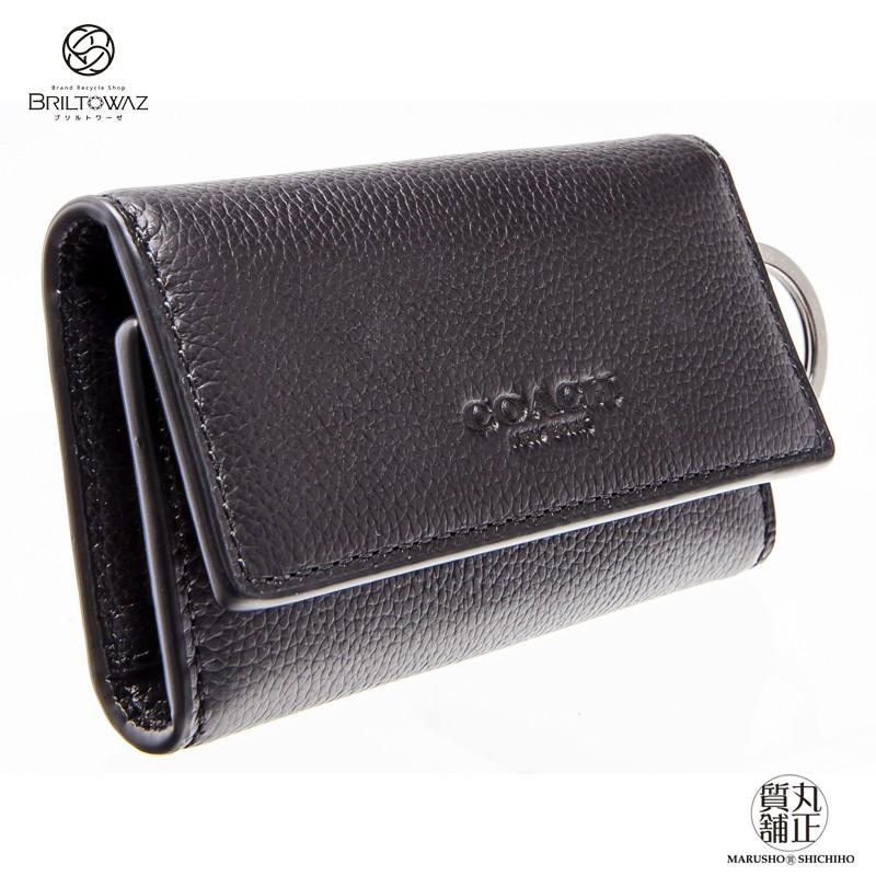 【最終値下げ】COACH 黒 レザー キーケース COACH（コーチ） コーチアウトレット キーケース スポーツ 4本+1本