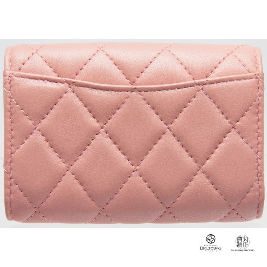 マトラッセ シャネル キーケース 4連 ラム ピンク A84028 ゴールド