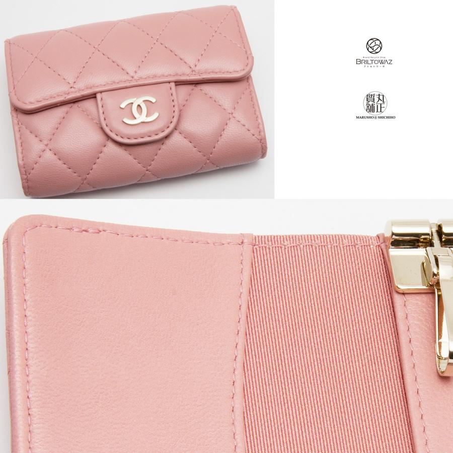 マトラッセ シャネル キーケース 4連 ラム ピンク A84028 ゴールド